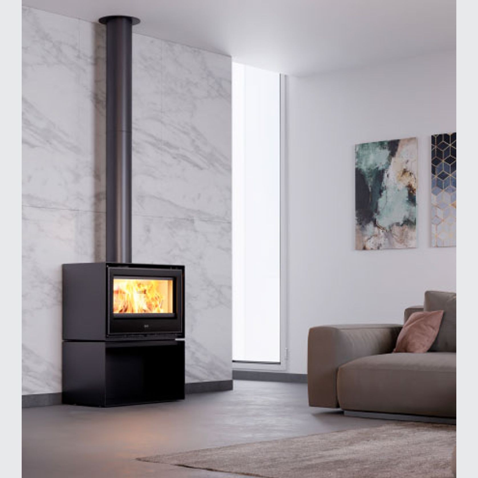 ADF Clare 80S Freestanding Wood Fireplace gallery detail image