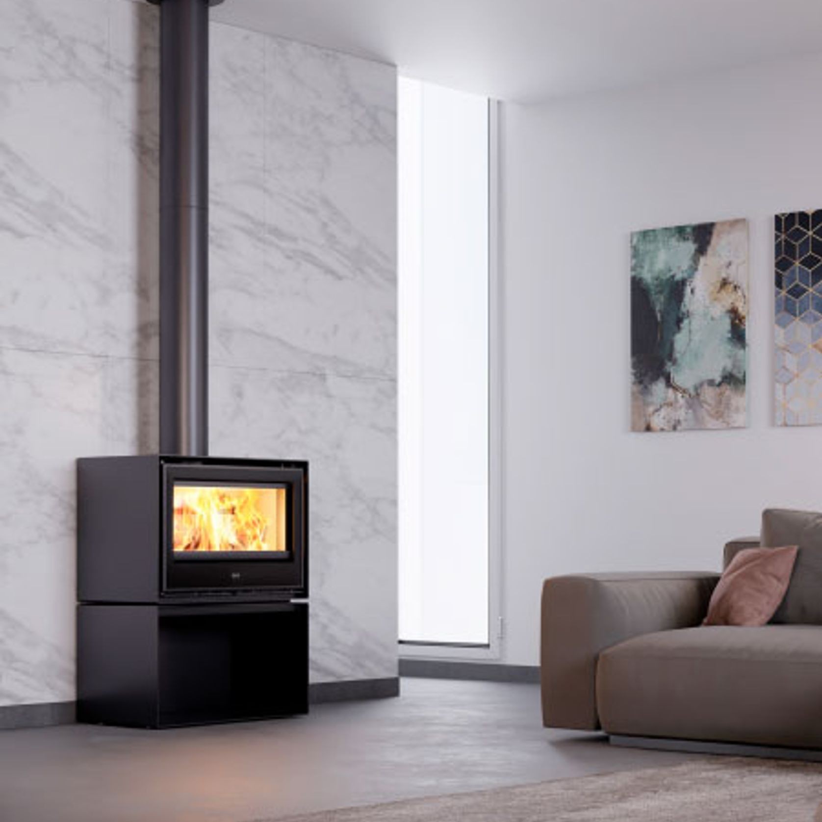 ADF Clare 80S Freestanding Wood Fireplace gallery detail image