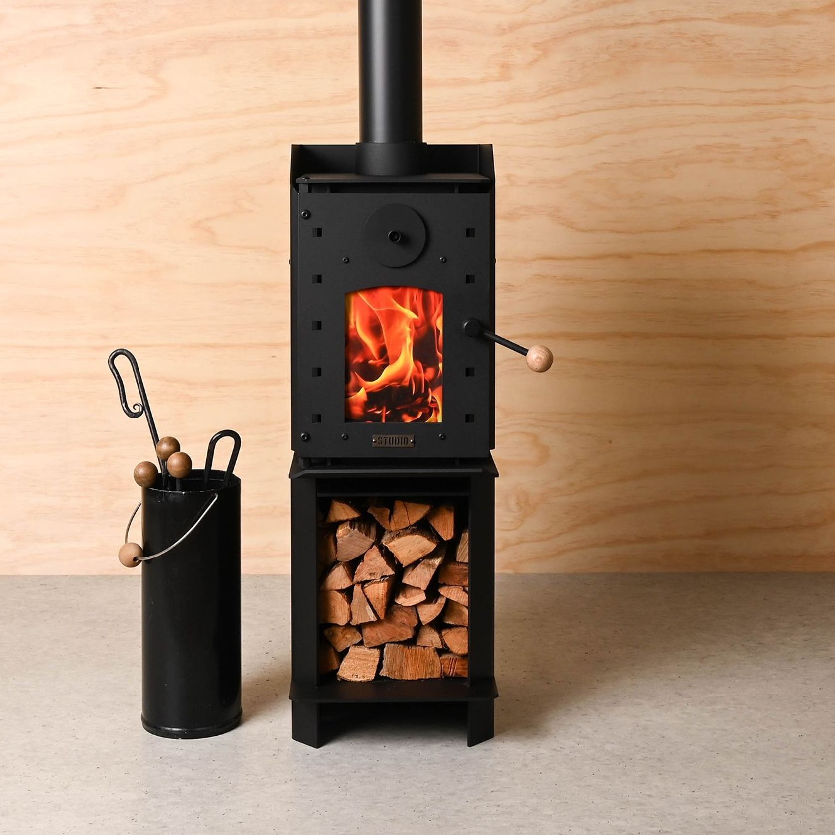 Warmington | Studio Compact - Log Box Fireplace gallery detail image
