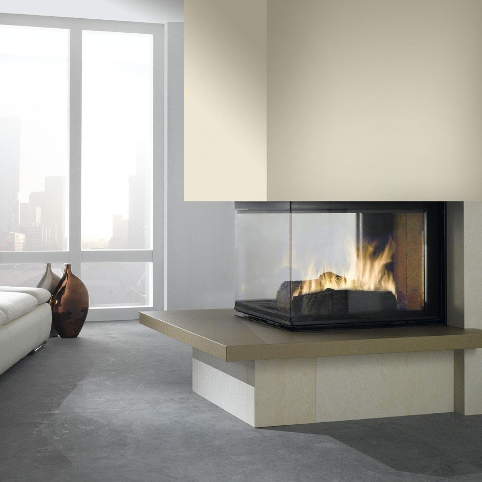 Cheminee Chazelles D1000EPI Designer Wood Fireplace gallery detail image