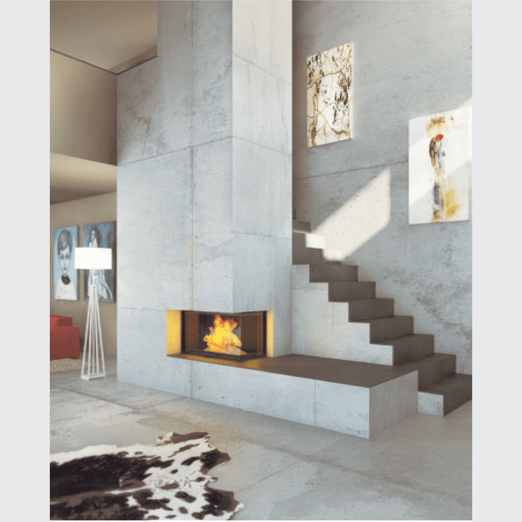 Cheminee Chazelles D100VAD Designer Wood Fireplace gallery detail image