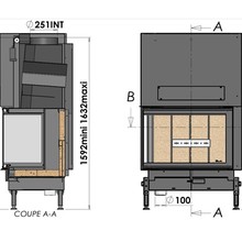 Cheminee Chazelles D1000VAG Designer Wood Fireplace gallery detail image