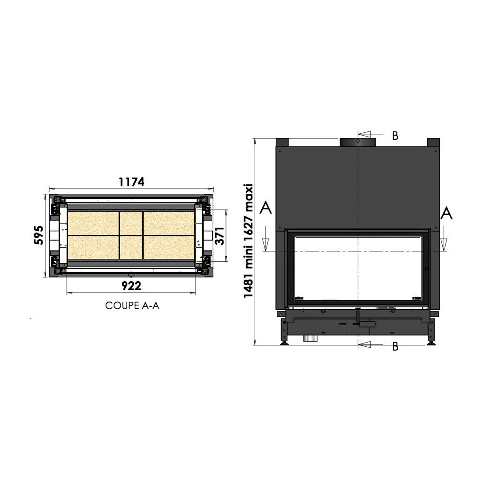 Cheminee Chazelles Df1200 Designer Wood Fireplace gallery detail image