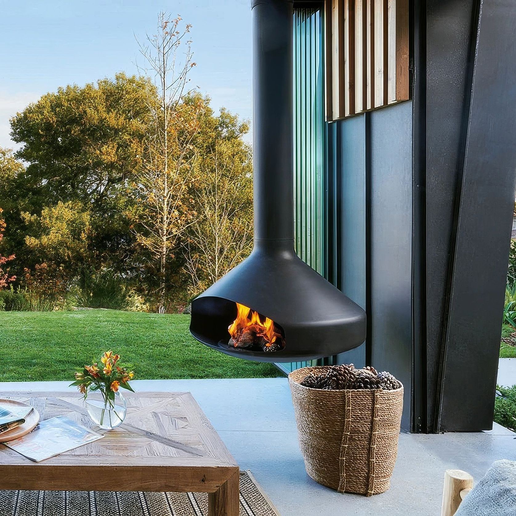 Ergofocus Suspended Outdoor Fireplace gallery detail image