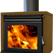 Ethos Genesis Freestanding Wood Fireplace gallery detail image