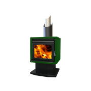 Ethos Genesis Freestanding Wood Fireplace gallery detail image