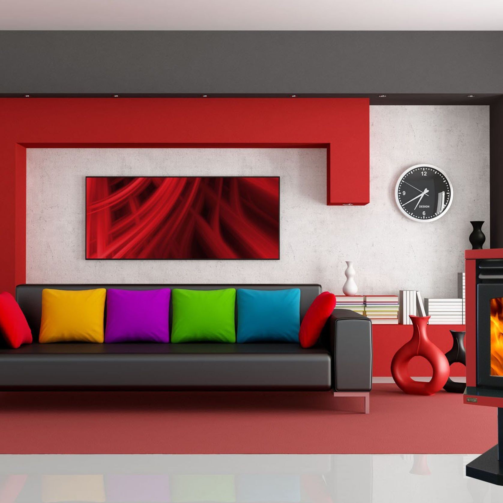 Ethos Genesis Freestanding Wood Fireplace gallery detail image