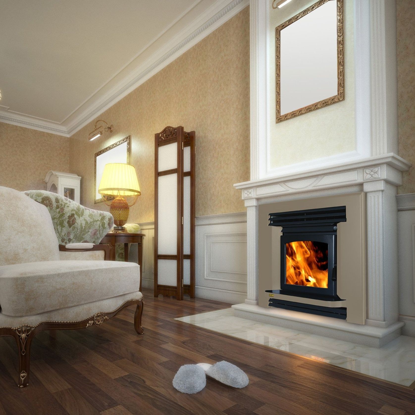 Ethos Ares Deluxe Insert Wood Fireplace gallery detail image