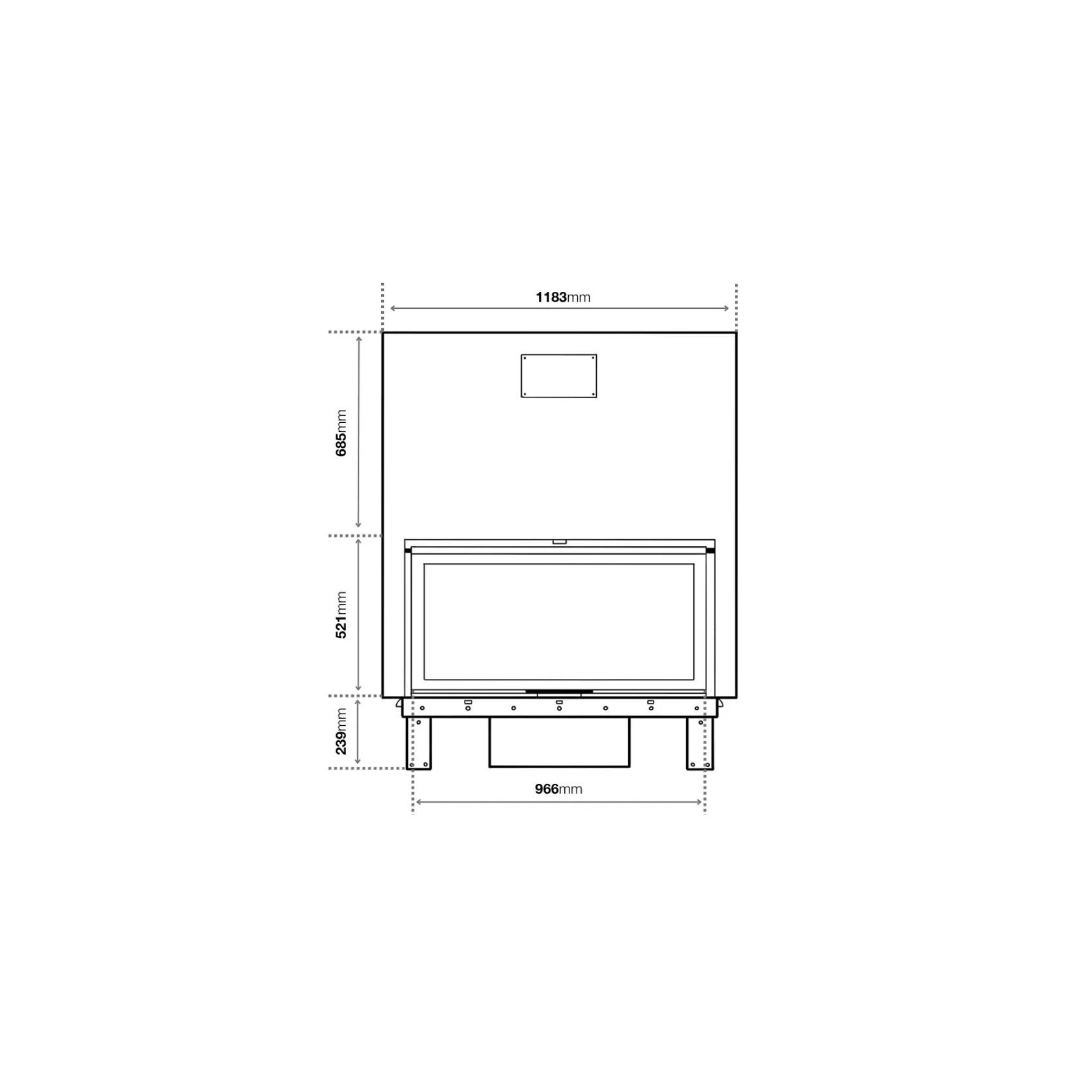 Axis FAS120 SS - Freestanding Fireplace gallery detail image