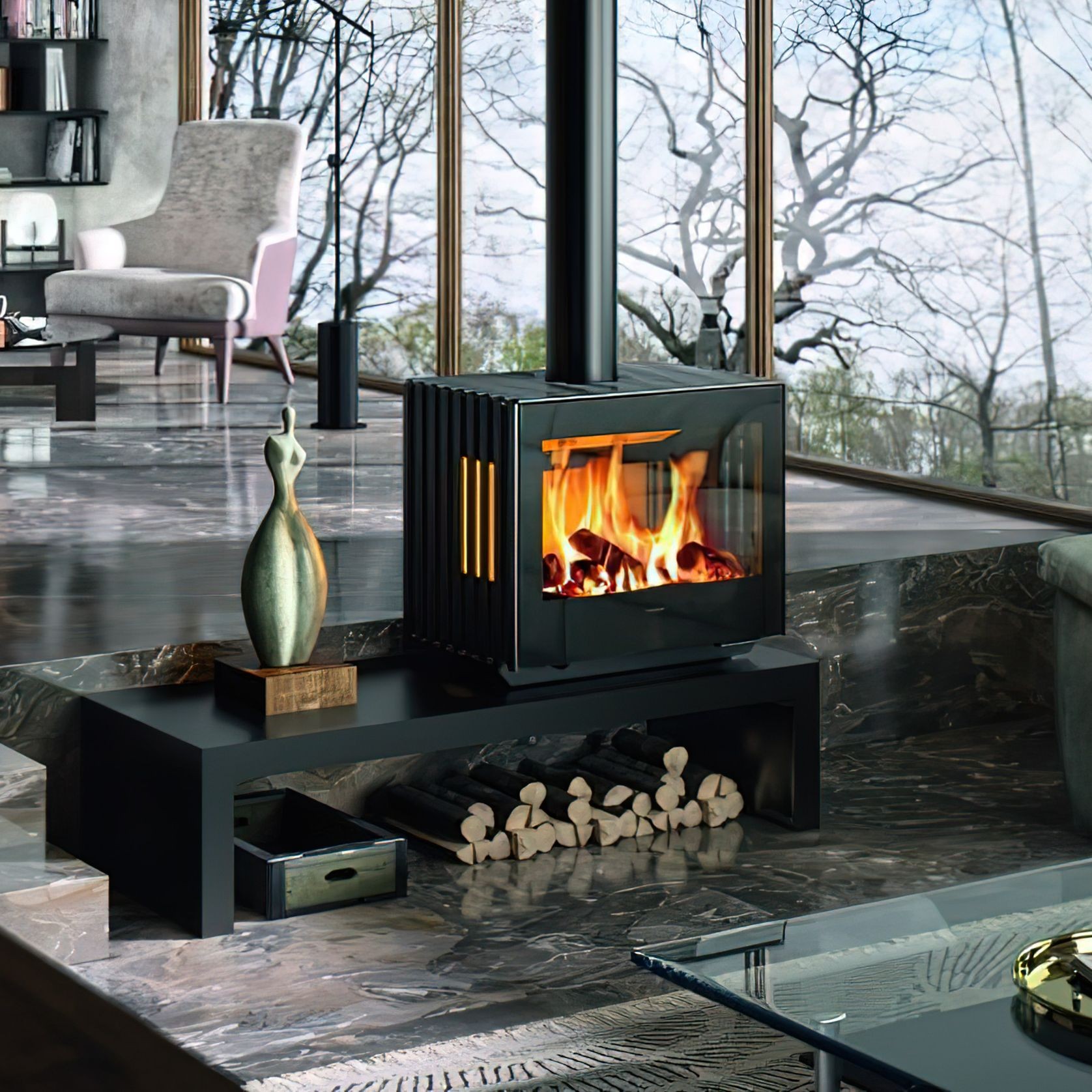 Hergóm Glance L Body Fireplace gallery detail image