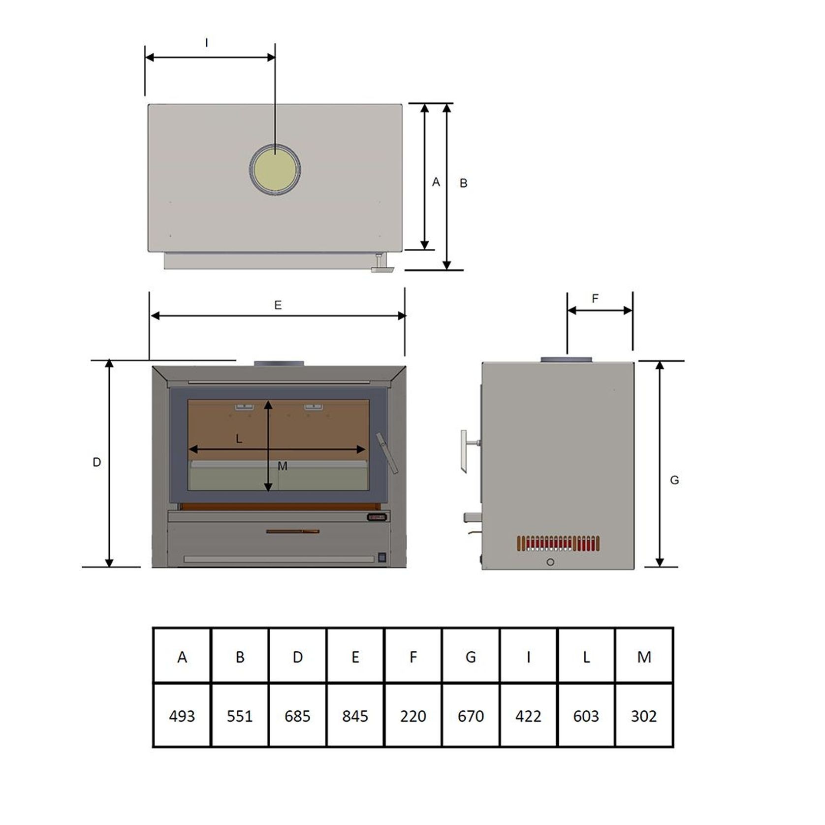 Kemlan Halo 800 | Insert fireplace gallery detail image