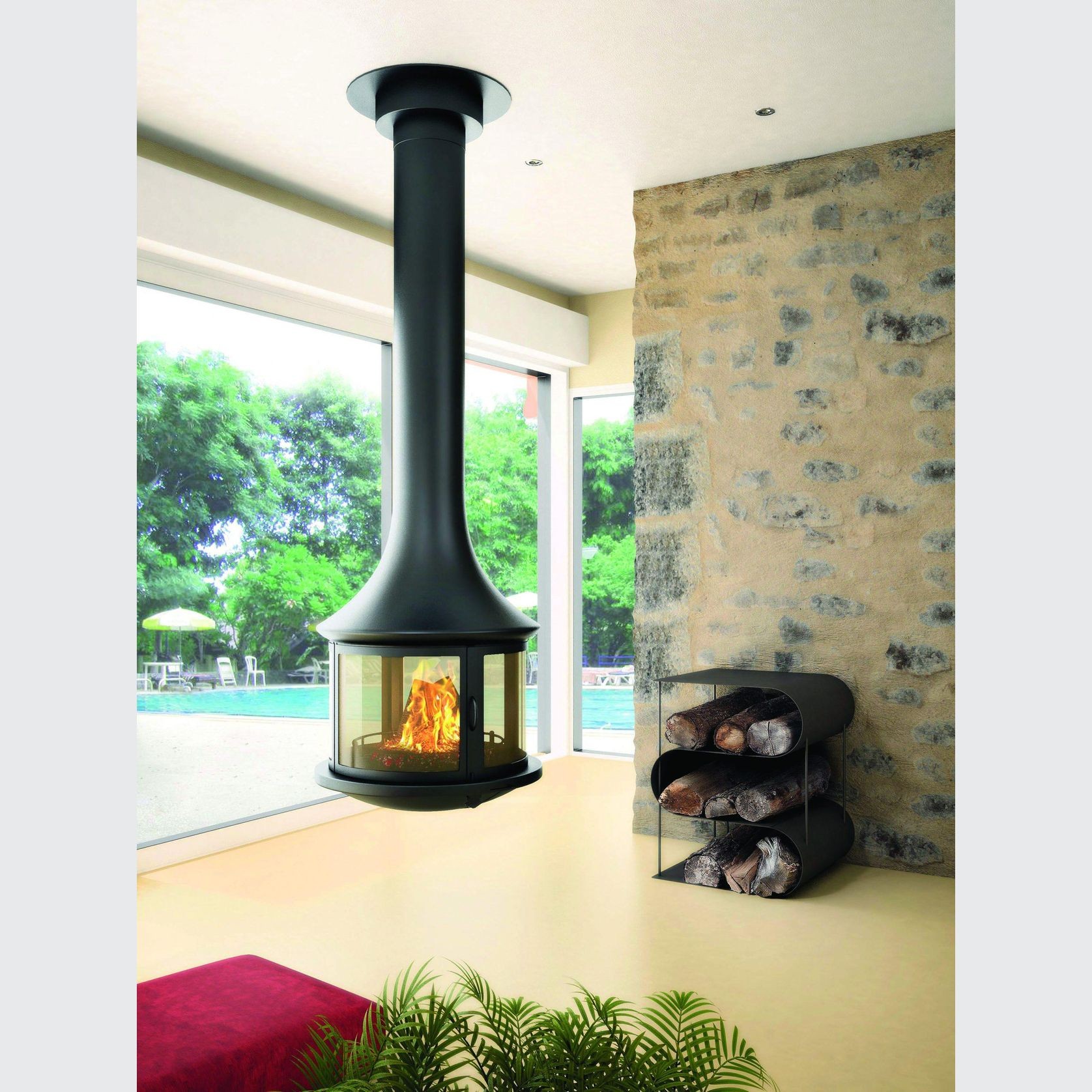 Jc Bordelet Lea 998 Suspended Fireplace gallery detail image