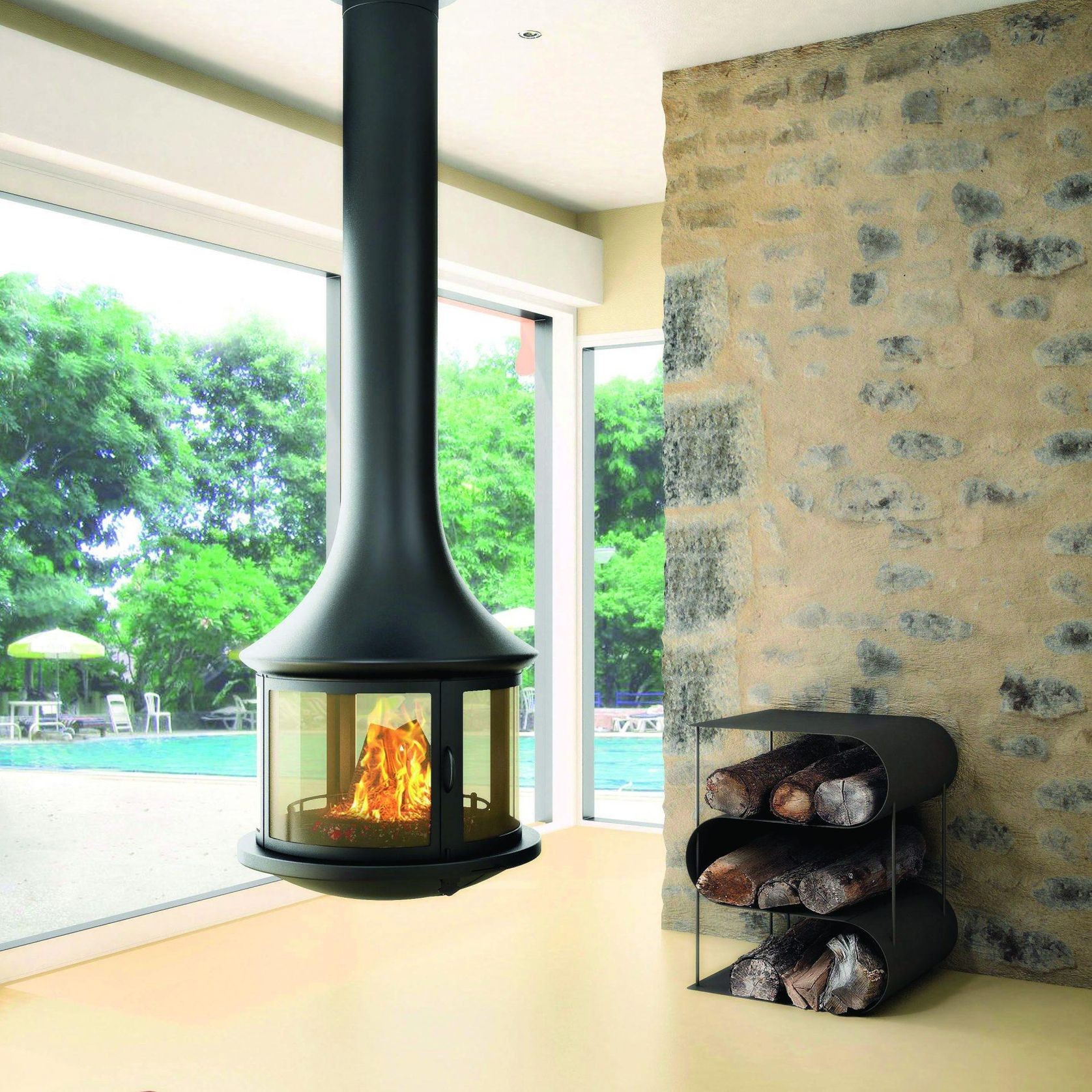 Jc Bordelet Lea 998 Suspended Fireplace gallery detail image