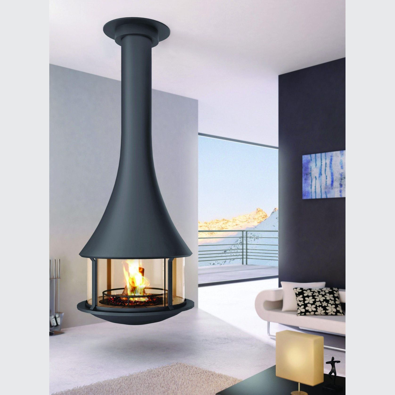 Jc Bordelet Zelia 908 Suspended Fireplace gallery detail image