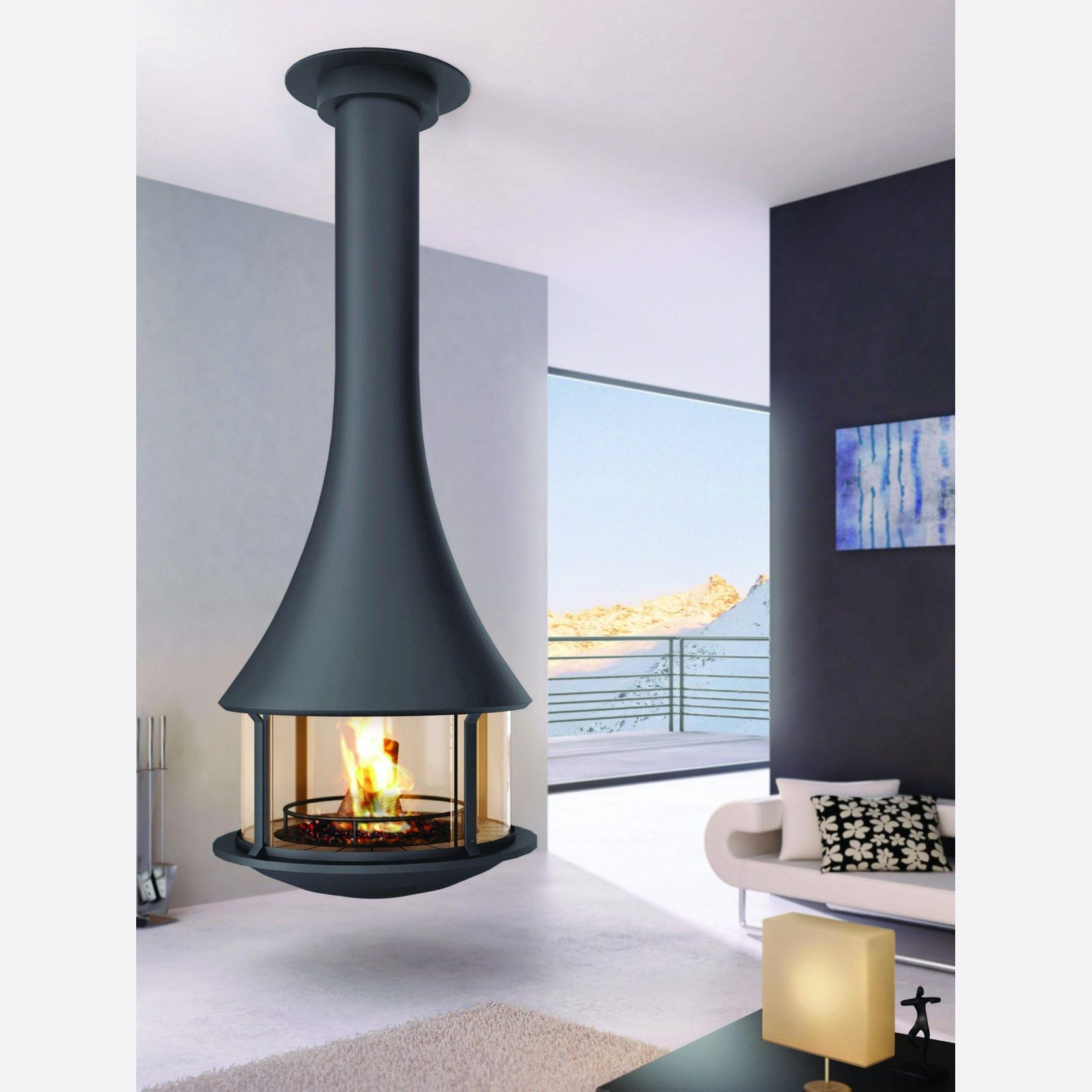 Jc Bordelet Zelia 908 Suspended Fireplace gallery detail image