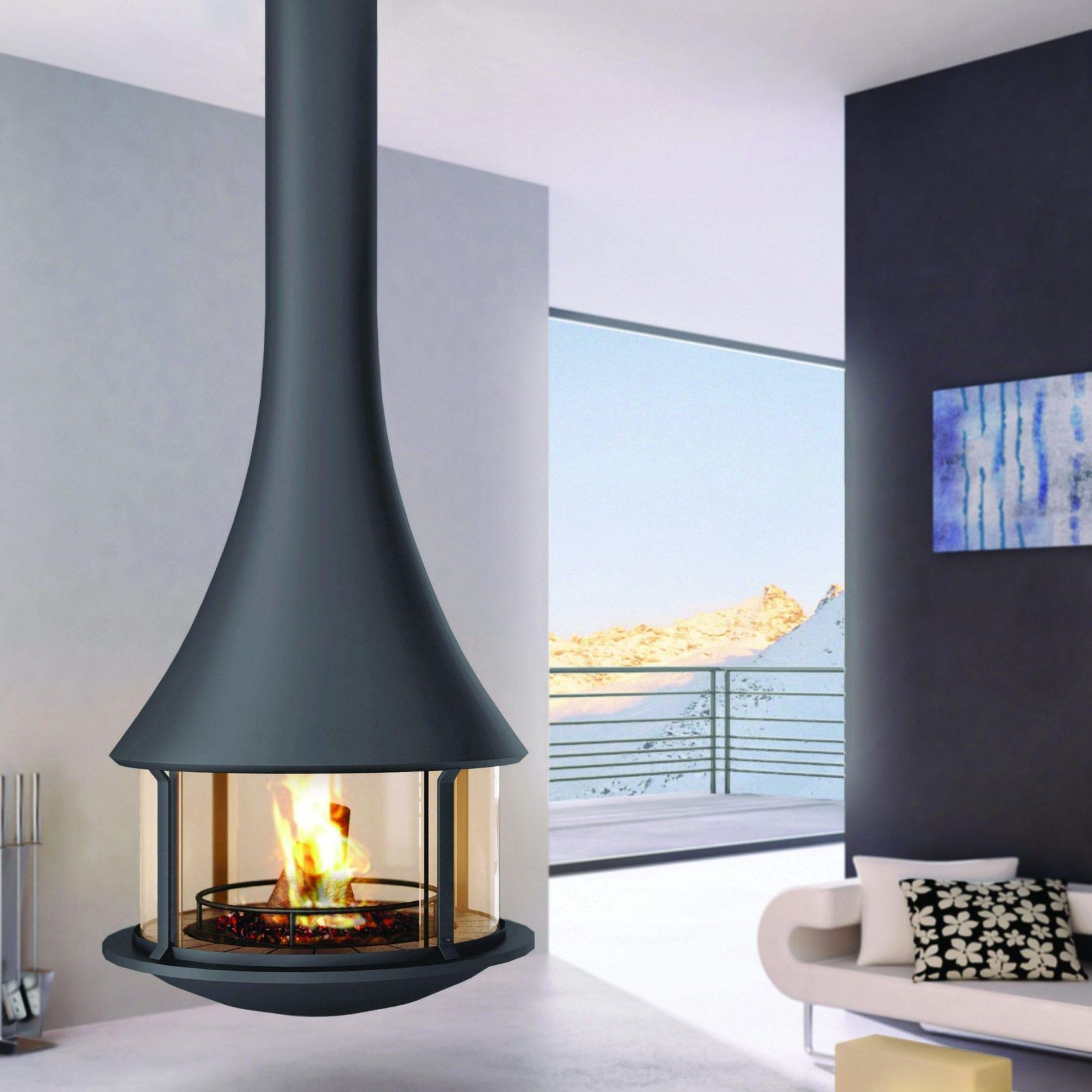 Jc Bordelet Zelia 908 Suspended Fireplace gallery detail image