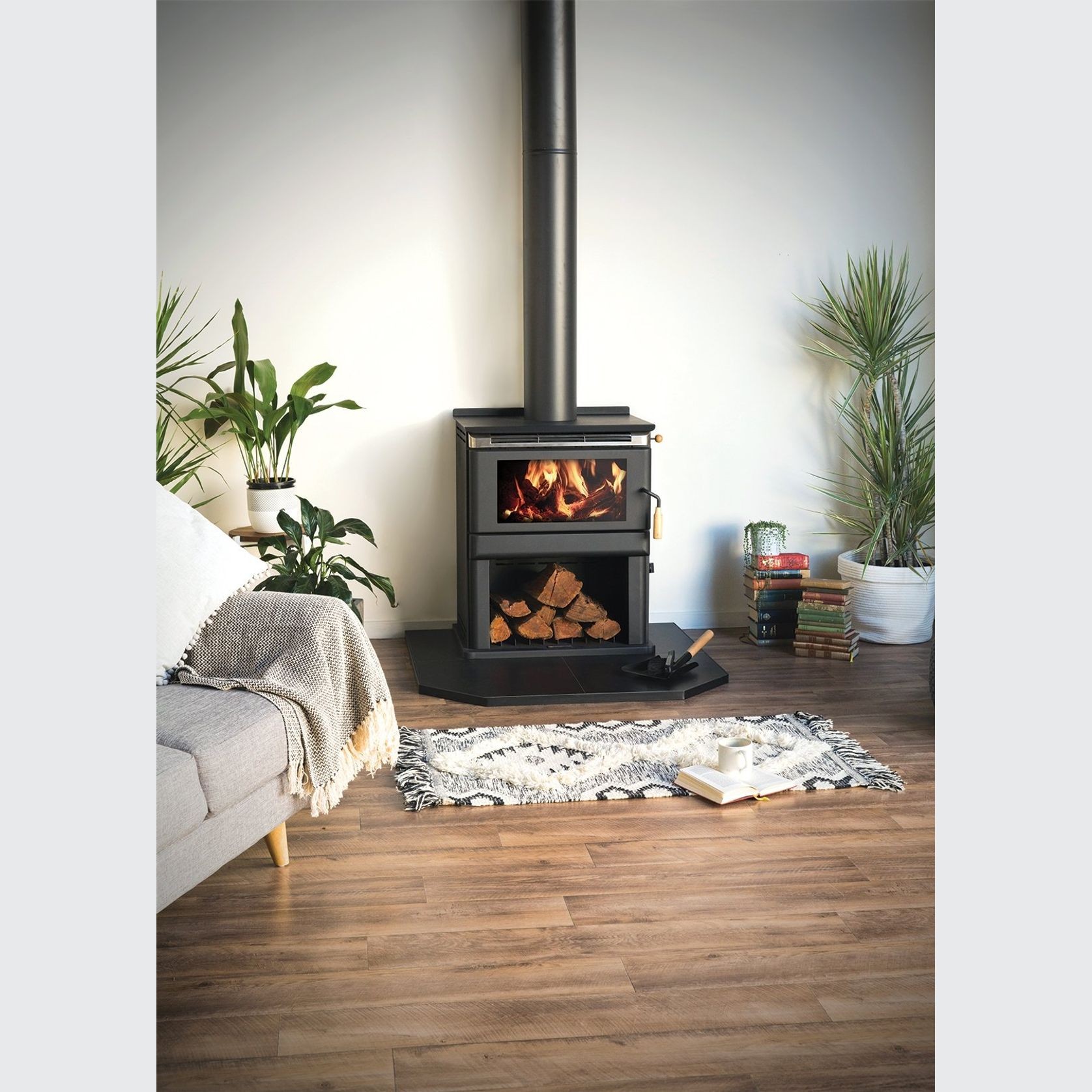 Kalora Woodstack 500C Convection Heater With a 4m Flue Kit gallery detail image