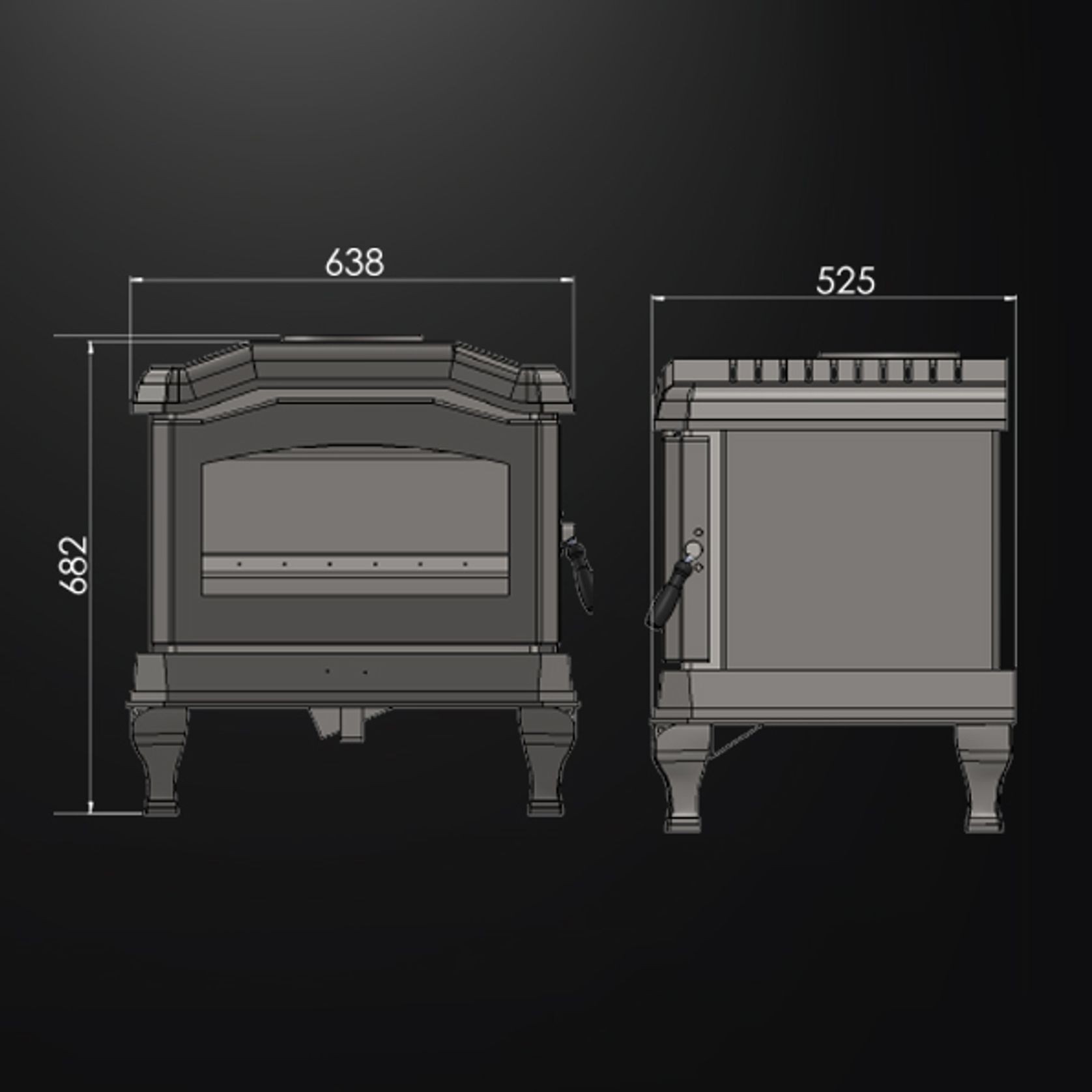 Kemlan C24 II Wood Fireplace gallery detail image