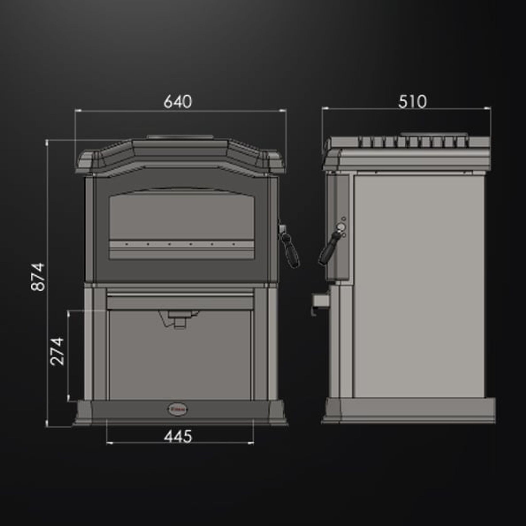 Kemlan C24 Wood Stack Fireplace gallery detail image