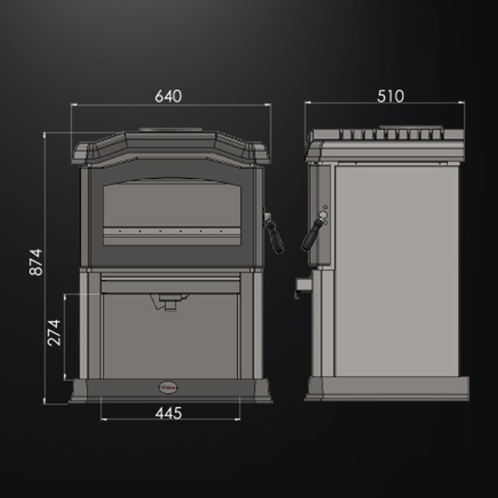 Kemlan C24 Wood Stack Fireplace gallery detail image