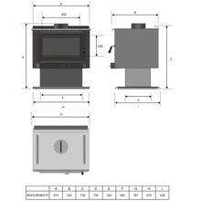 Kemlan Tempo Grand Wood Fireplace With 4M Flue Kit gallery detail image