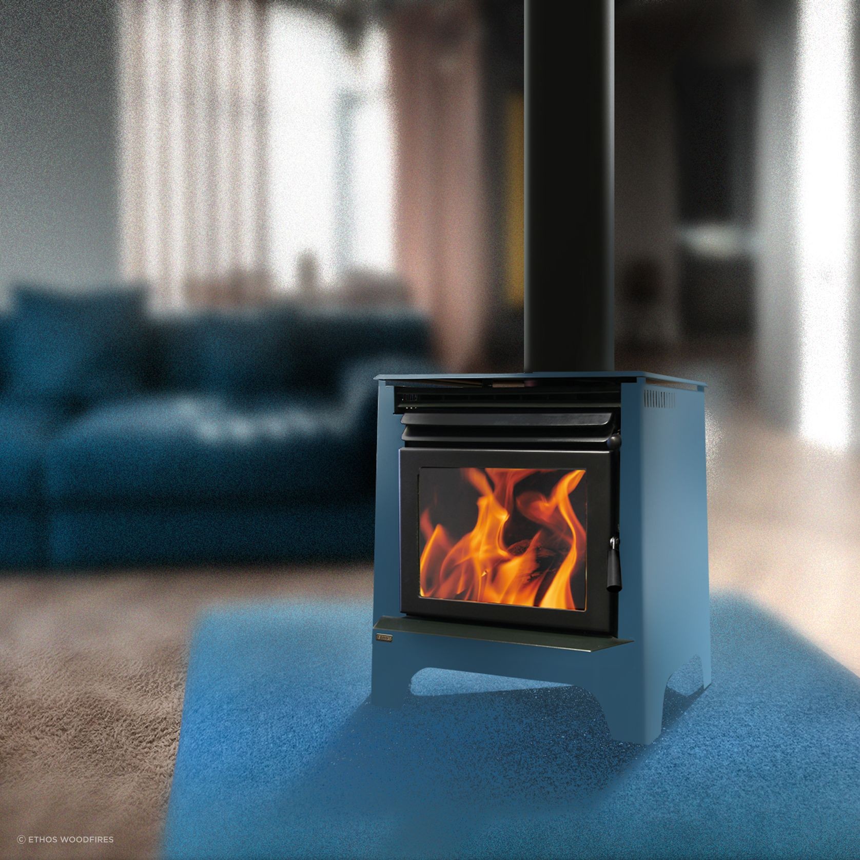 Phoenix Freestanding Wood Fireplace gallery detail image