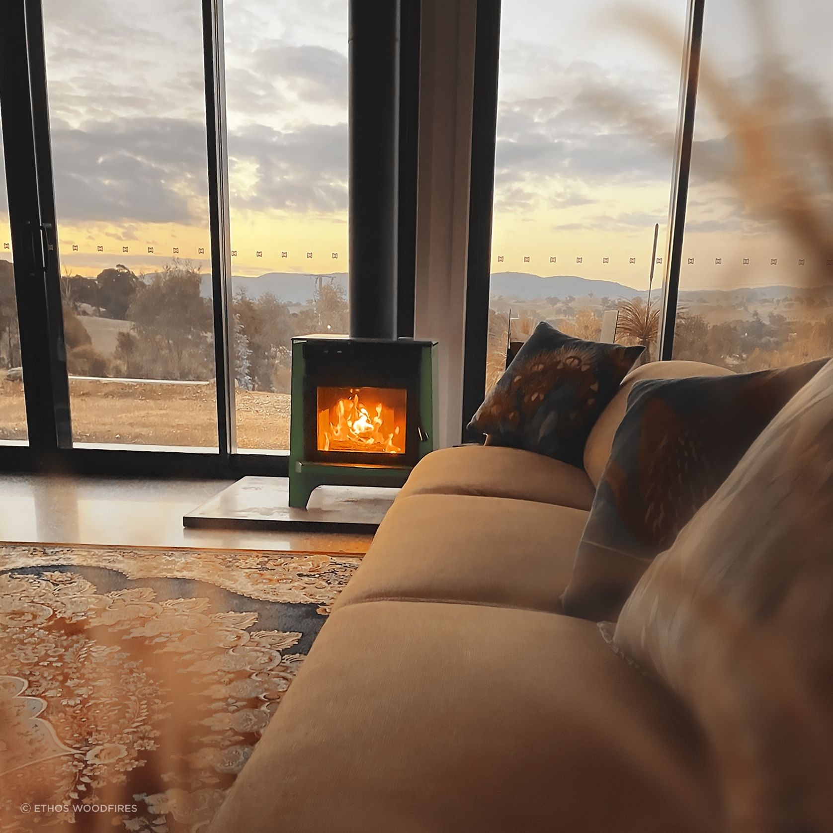 Phoenix Freestanding Wood Fireplace gallery detail image