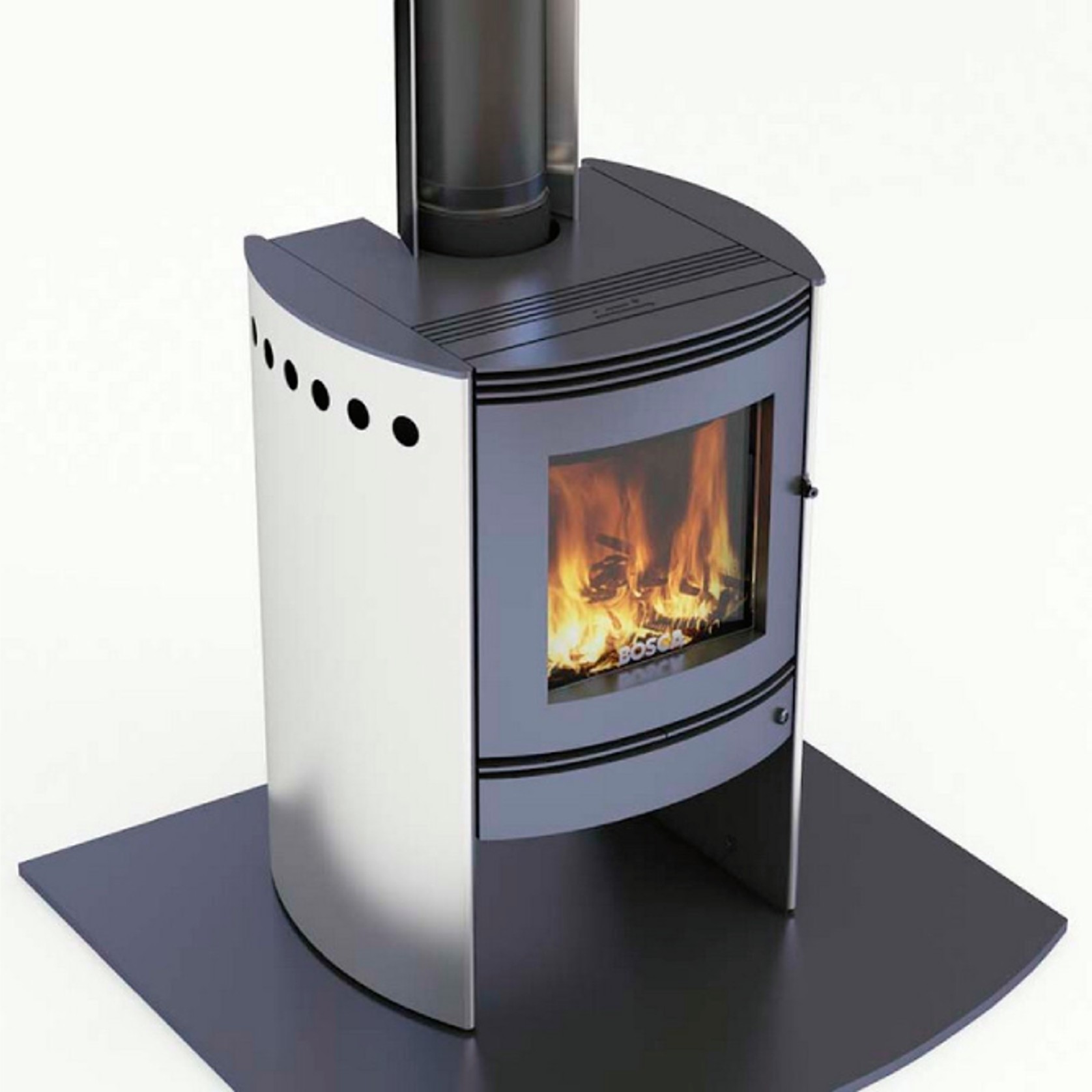 Bosca Spirit 550 Stainless Steel Sides Wood Fireplace gallery detail image