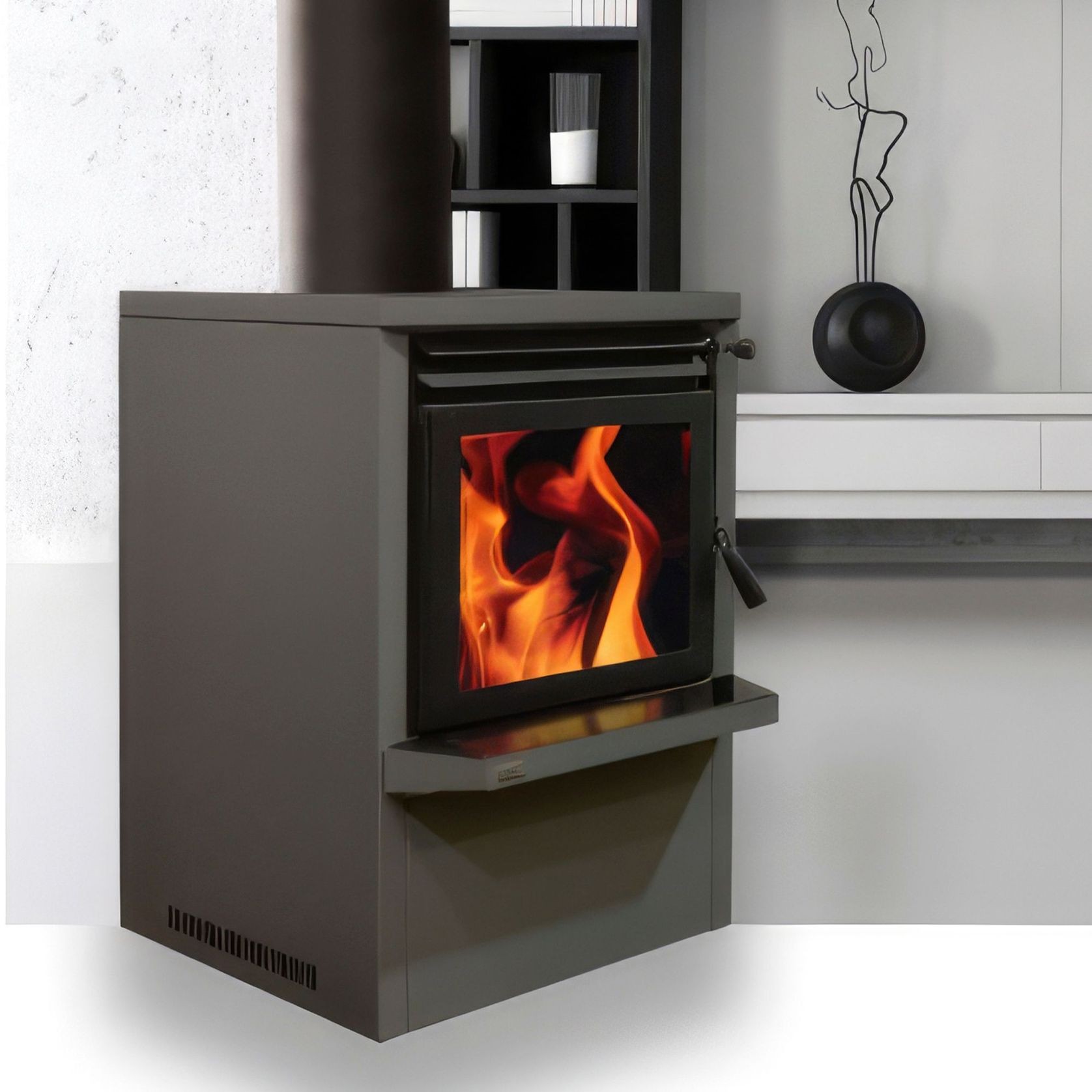 Ethos Galaxy Freestanding Wood Fireplace gallery detail image