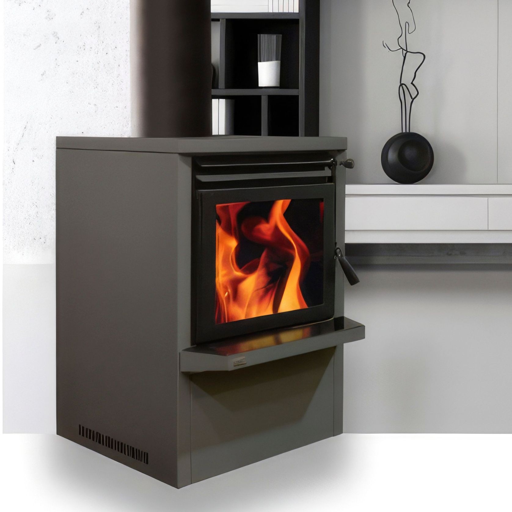Ethos Galaxy Freestanding Wood Fireplace gallery detail image