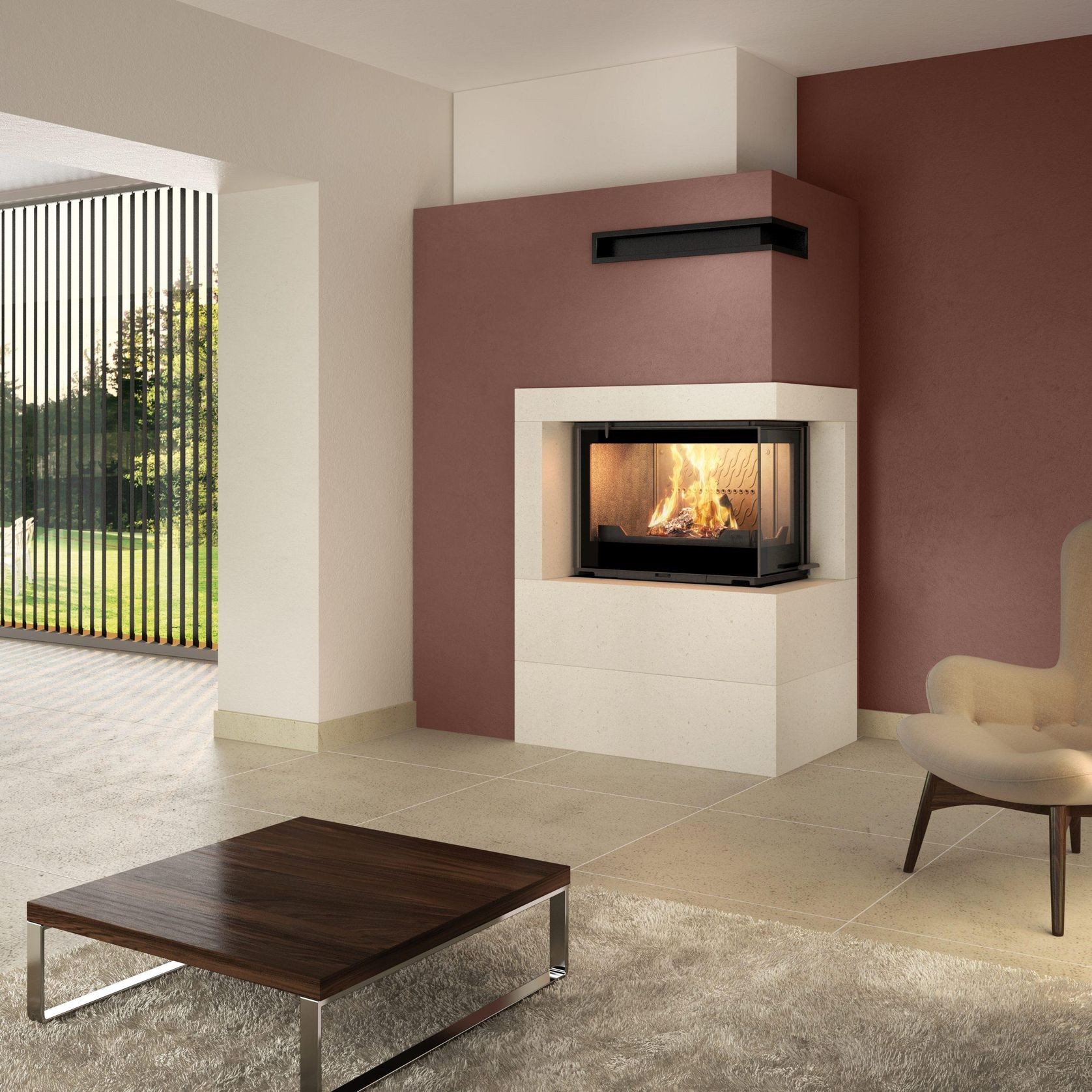Seguin Europa 7 Right Hand Corner Cast Iron Fireplace gallery detail image