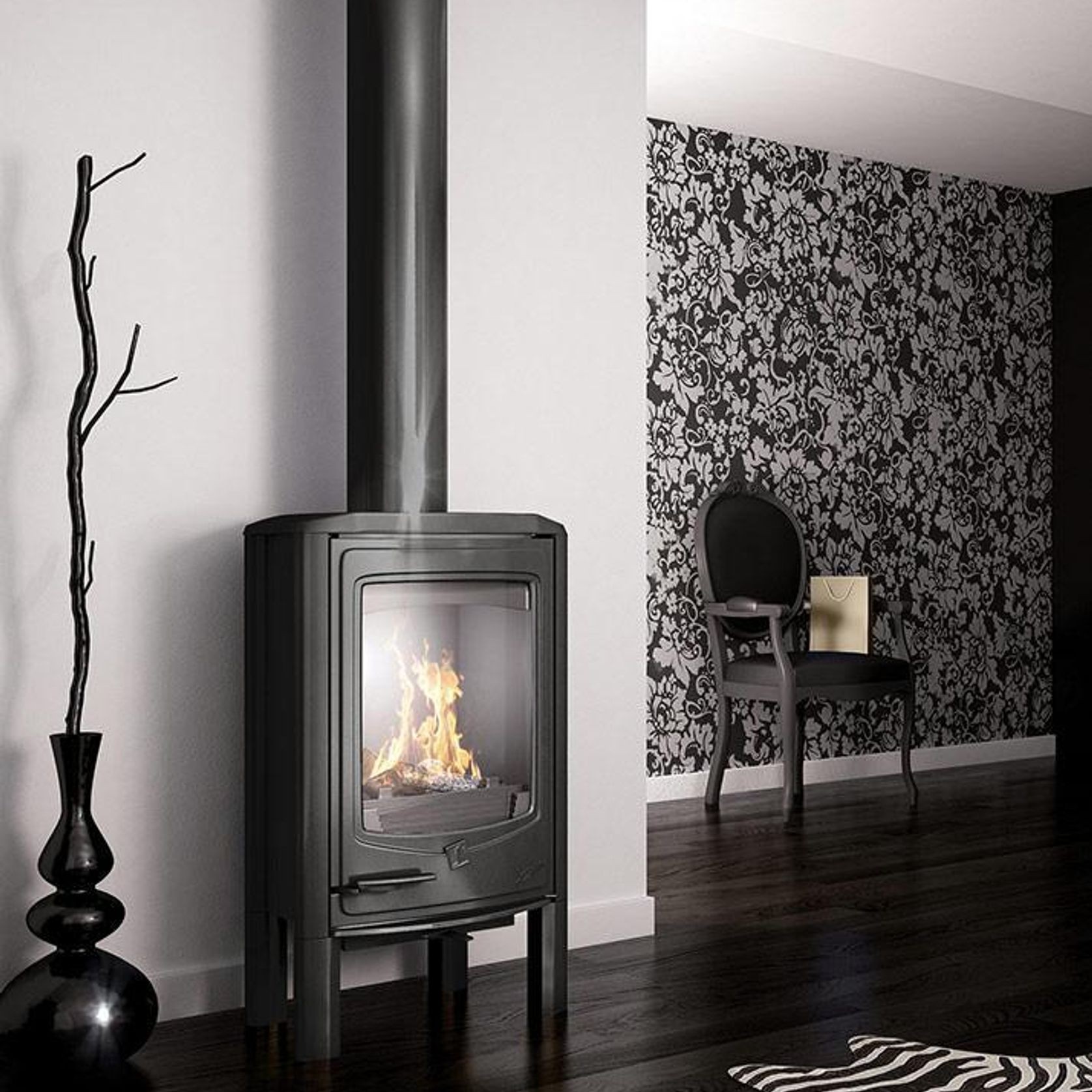 Seguin Jade Freestanding Fireplace gallery detail image