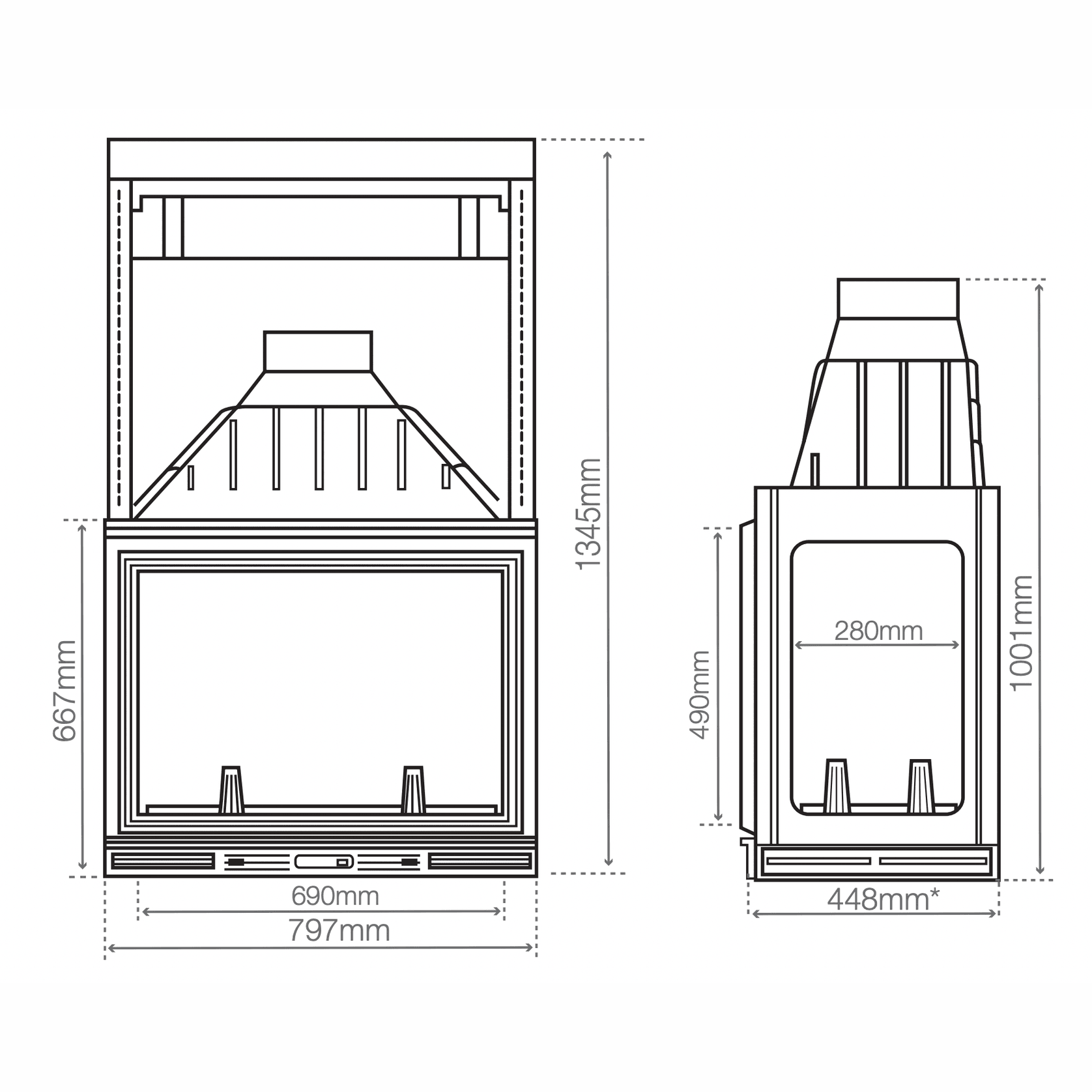 Seguin Multivision 8000 4 Sided Cheminee Fireplace gallery detail image