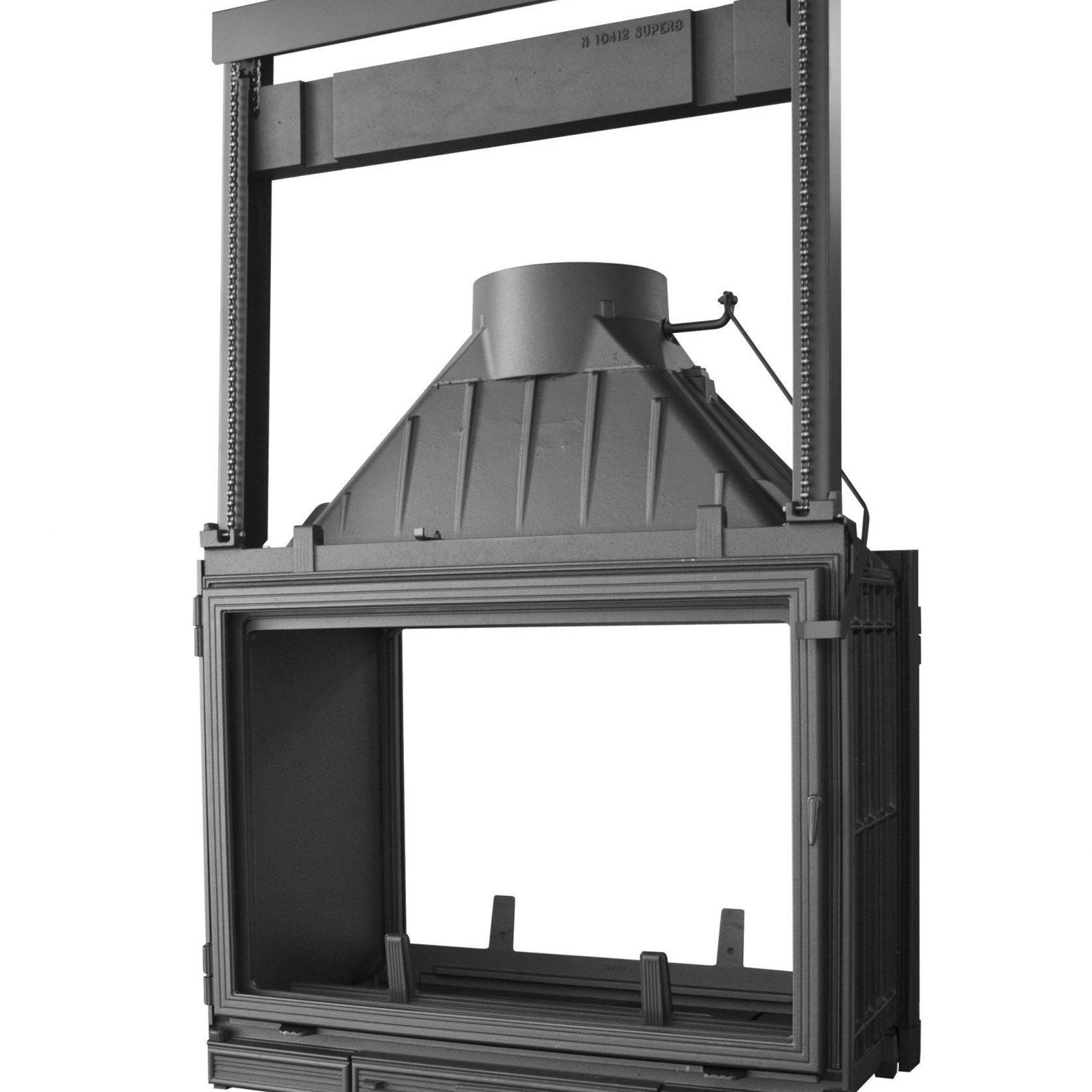 Seguin Multivision 8000 Double Sided Cast Iron Fireplace With Lift Door gallery detail image