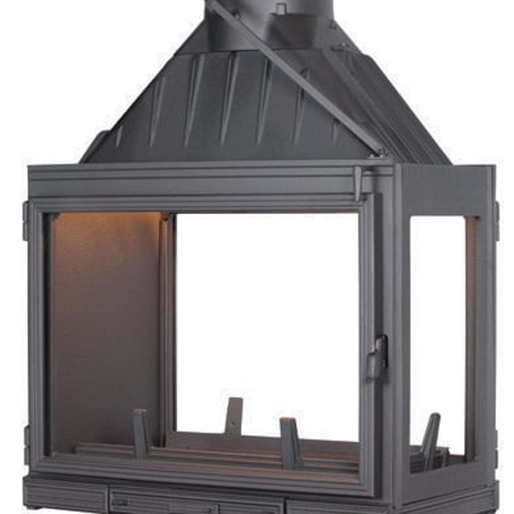 Seguin Multivision 8000 3 Sided Cast Iron Fireplace gallery detail image