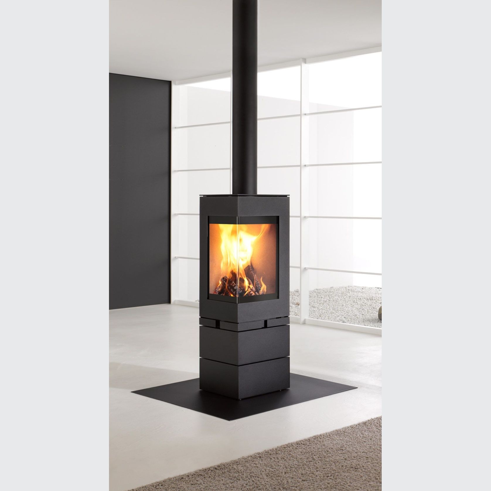 Skantherm Elements 400 - Corner Slow Combustion Wood Heater gallery detail image
