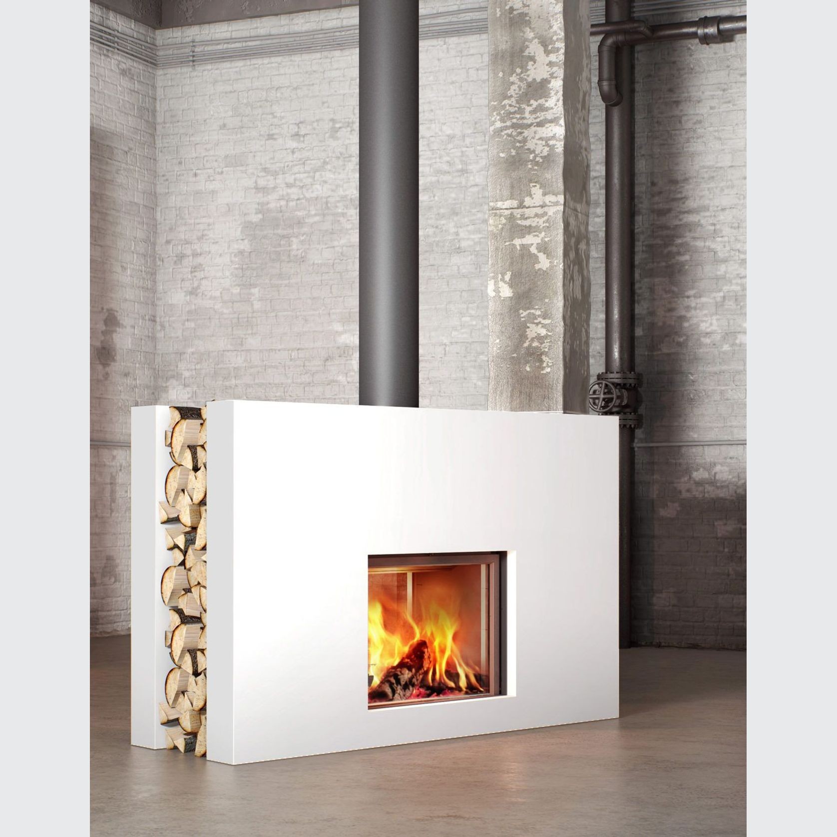 Stuv 21 - Double Sided Built-in Fireplace gallery detail image