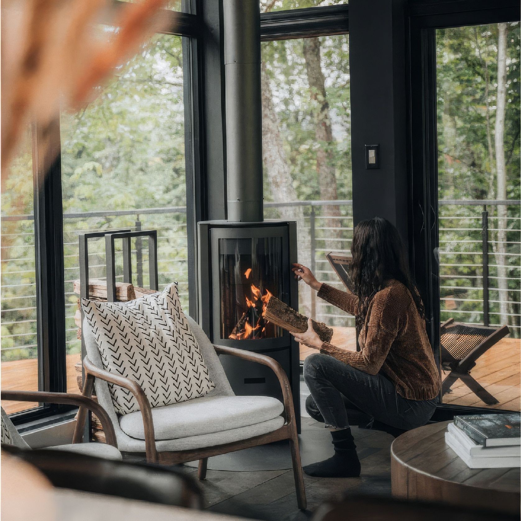 Stûv 30 Compact One Clean-Air Fireplace gallery detail image