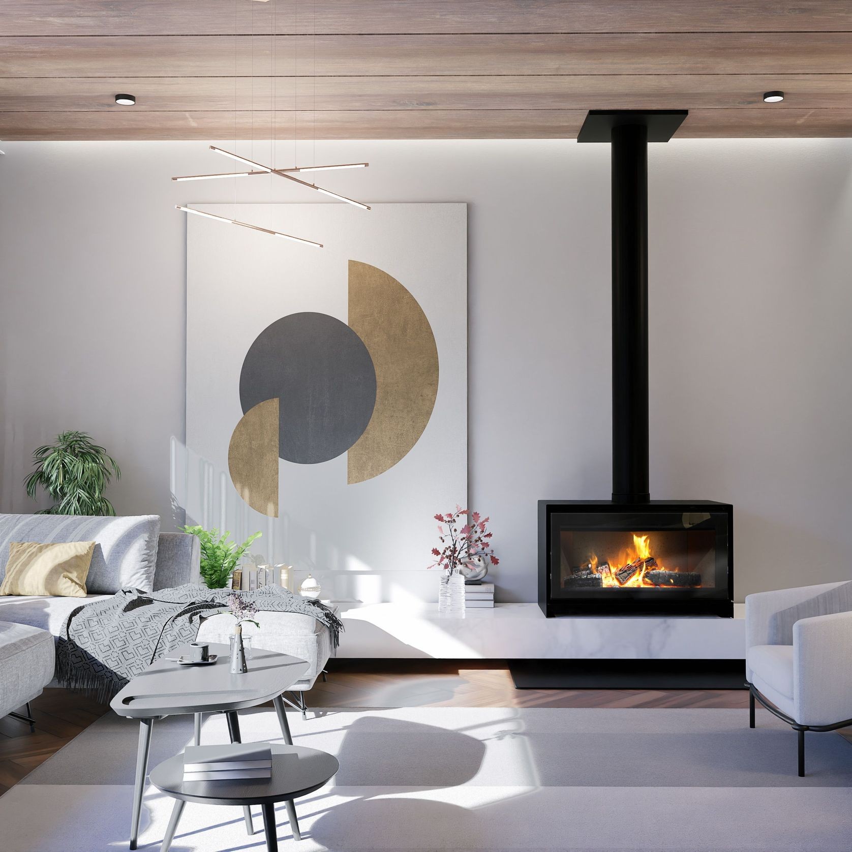 Escea TFS1000 Freestanding Wood Fireplace gallery detail image