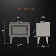 Kemlan Tempo 3 Wood Fireplace gallery detail image