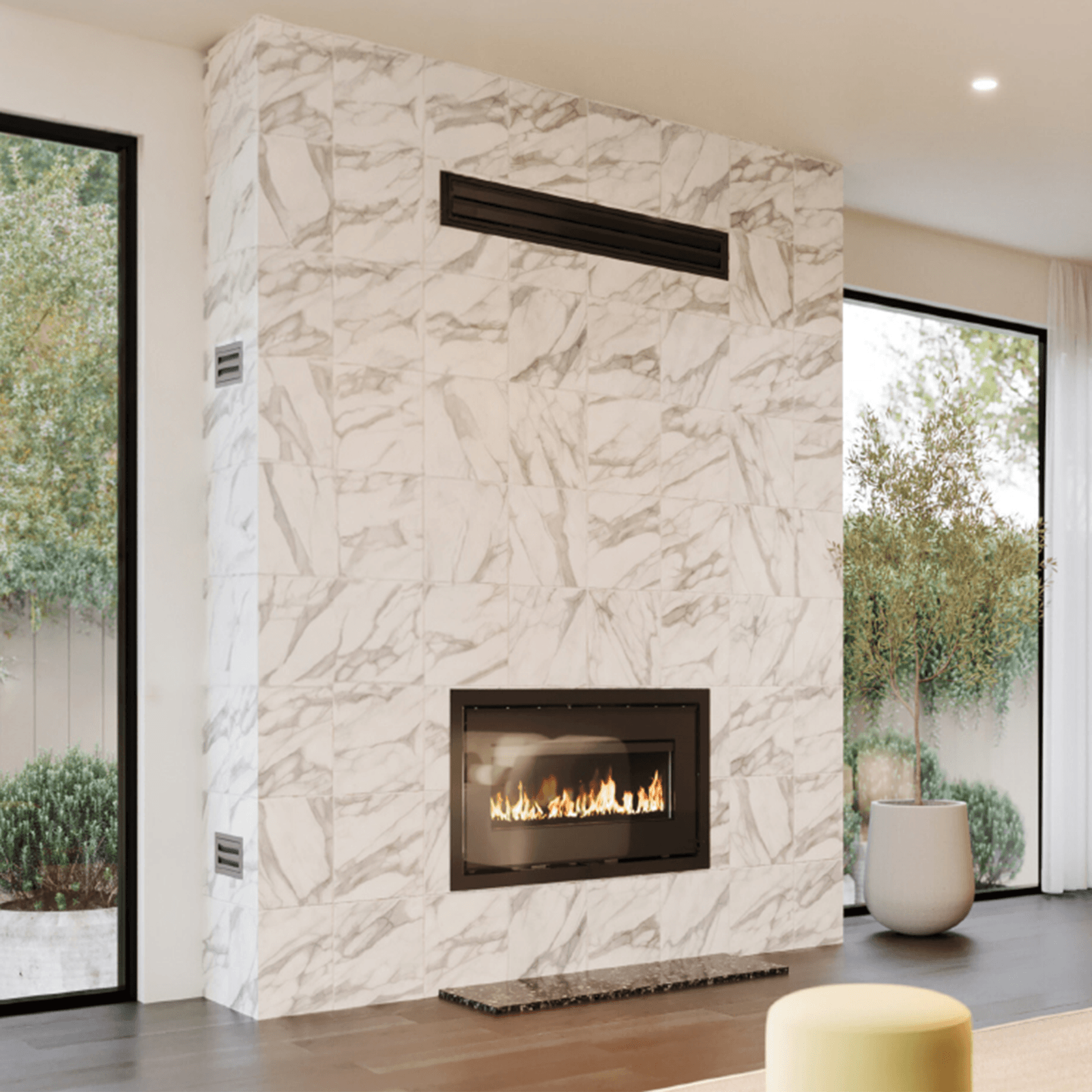 Visionline Taurus Single-Sided Inbuilt Wood Fire gallery detail image