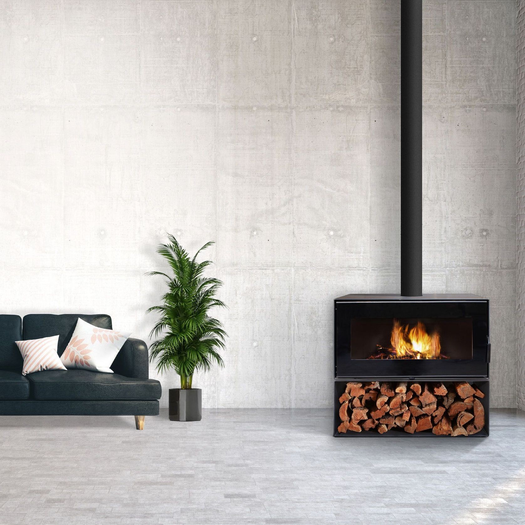 VisionLINE Taurus Clean Air Freestanding Wood Fire gallery detail image