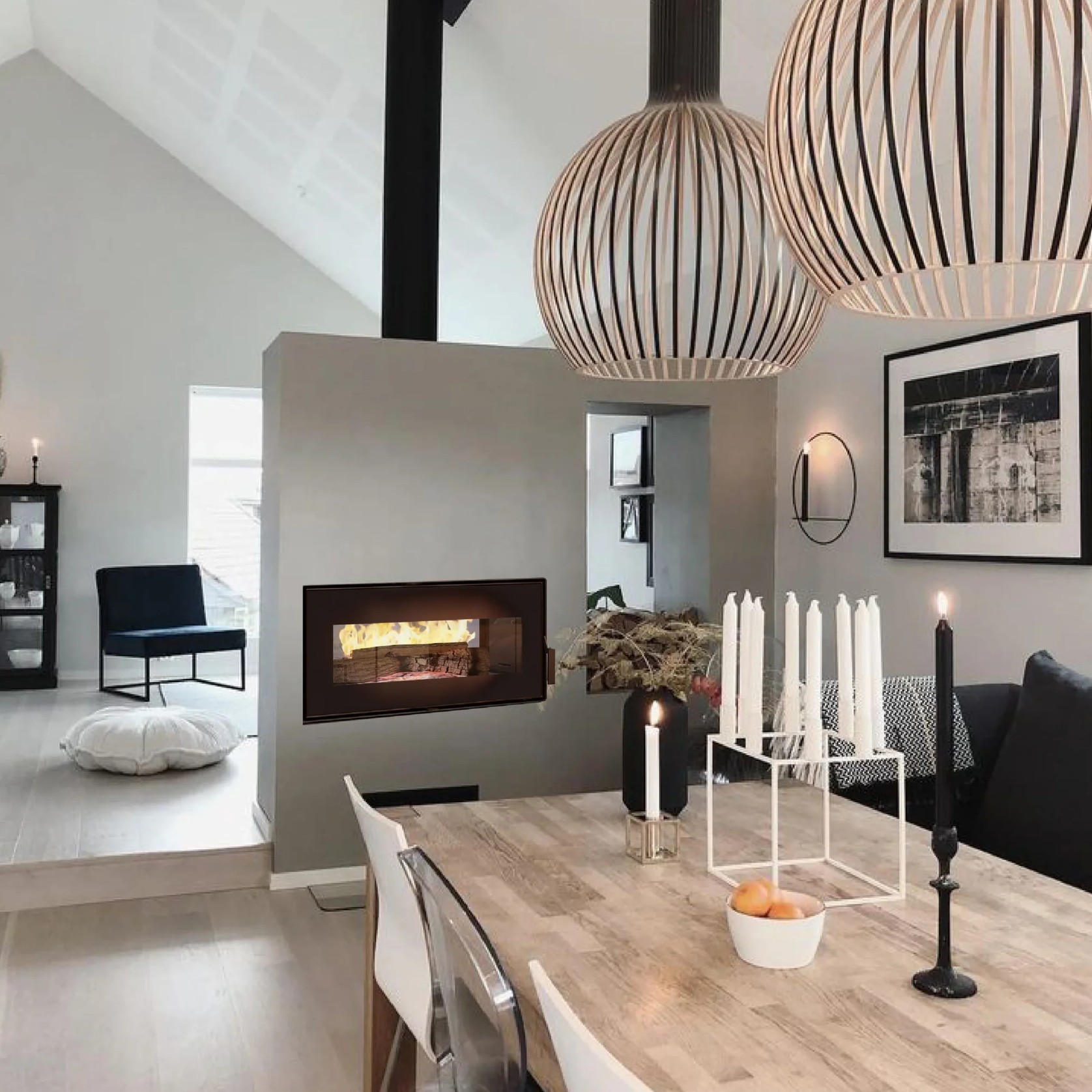 VisionLINE Taurus Double-sided Inbuilt Woodfire gallery detail image