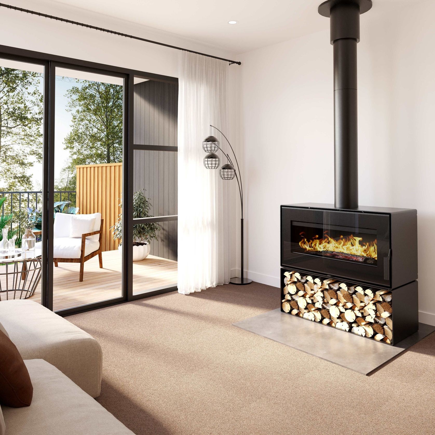 VisionLINE Taurus Clean Air Freestanding Wood Fire gallery detail image