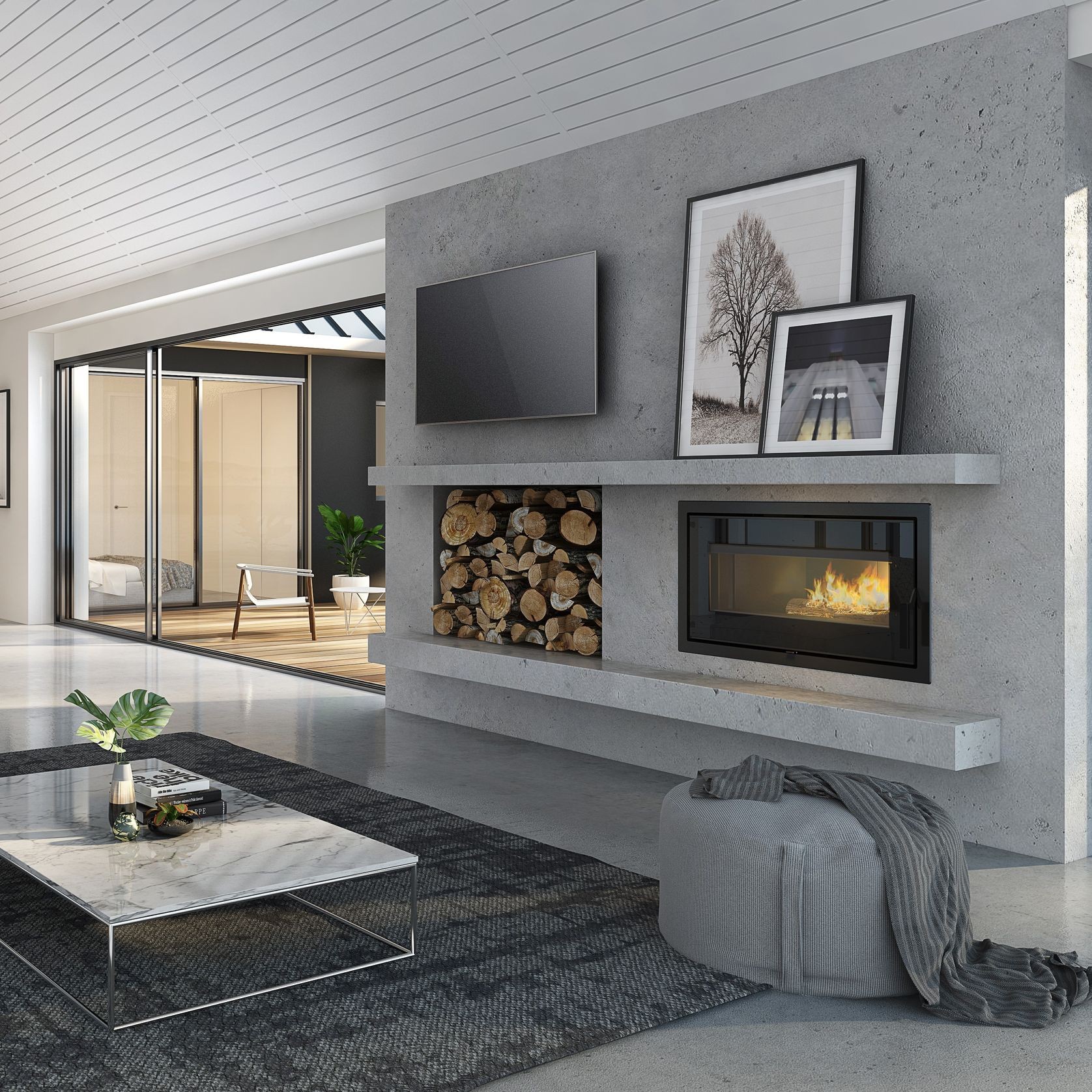VisionLINE Taurus Clean Air Inbuilt Wood Fire gallery detail image