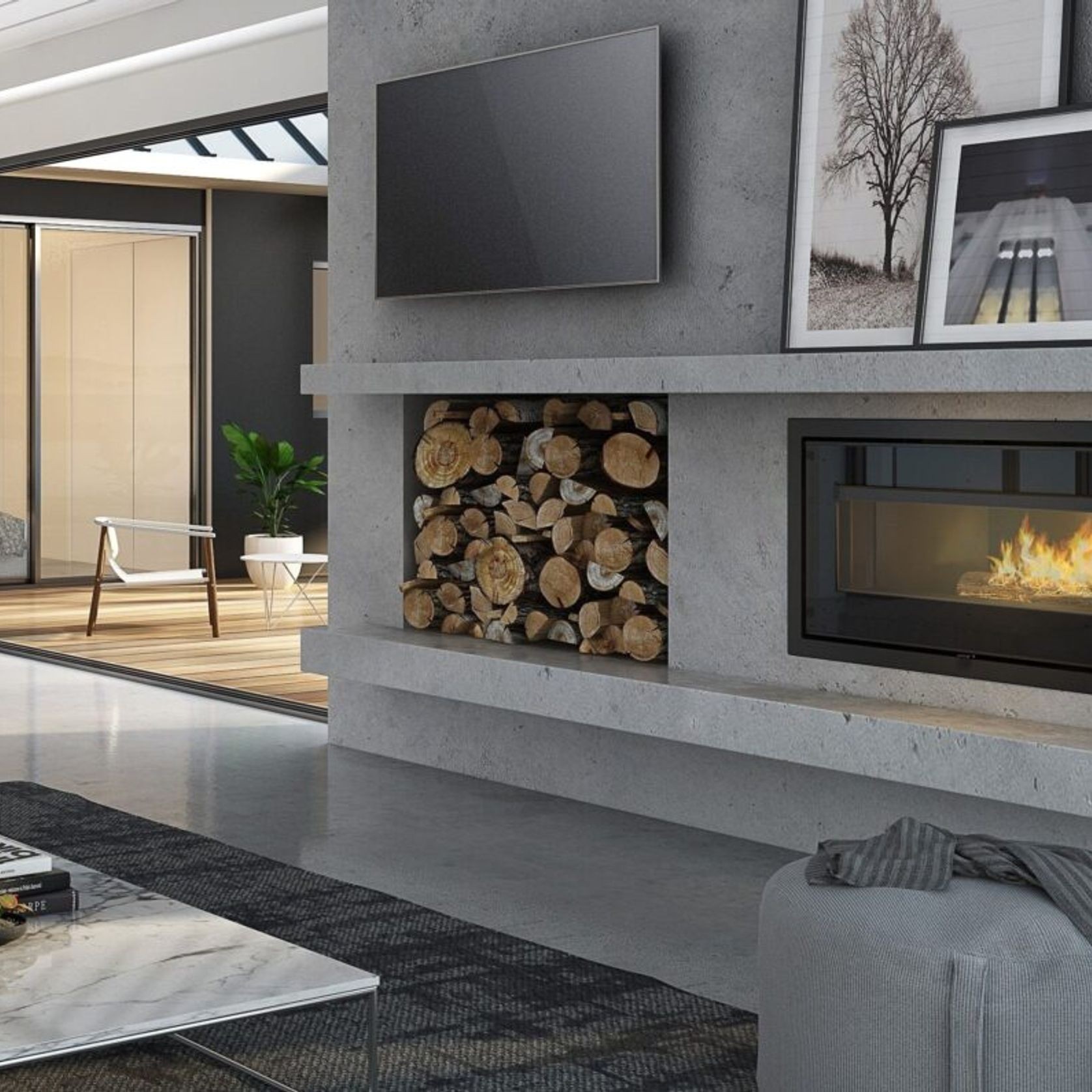 VisionLINE Taurus Inbuilt Single Sided Woodfire gallery detail image