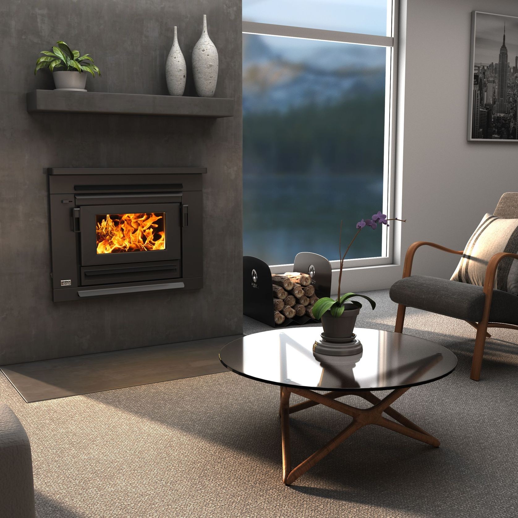 Xander Insert Wood Burner Fireplace gallery detail image