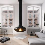 Zen Suspended Elegante Wood Fireplace gallery detail image