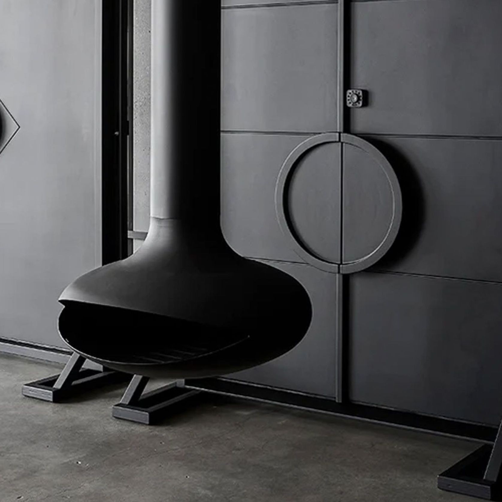 Zen Elegante Wood Burning Suspended Fireplace gallery detail image