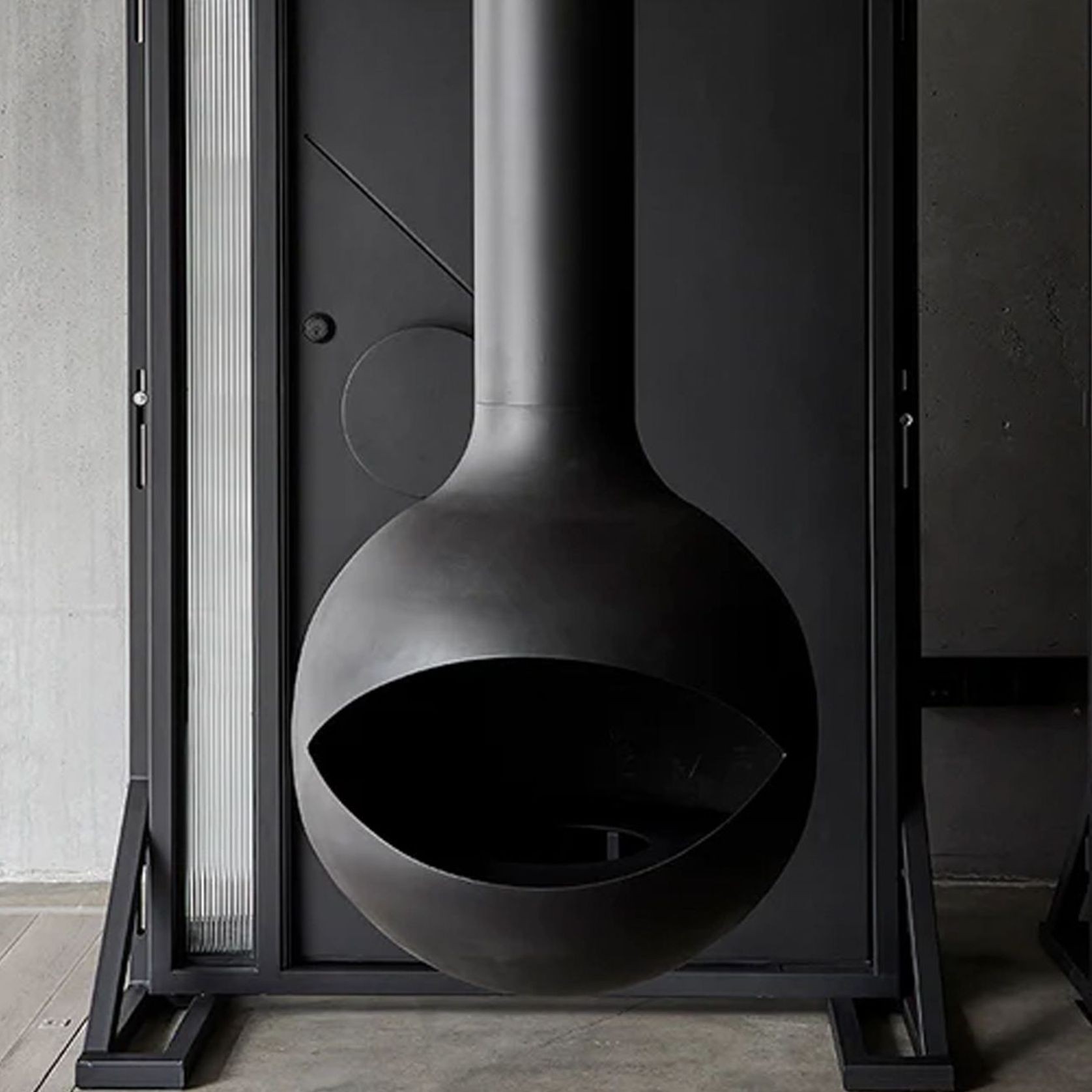 Zen Occhio Wood Burning Suspended Fireplace gallery detail image